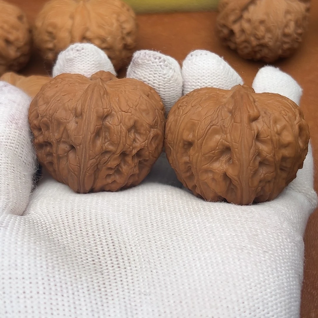 福***贵文玩核桃把件元宝