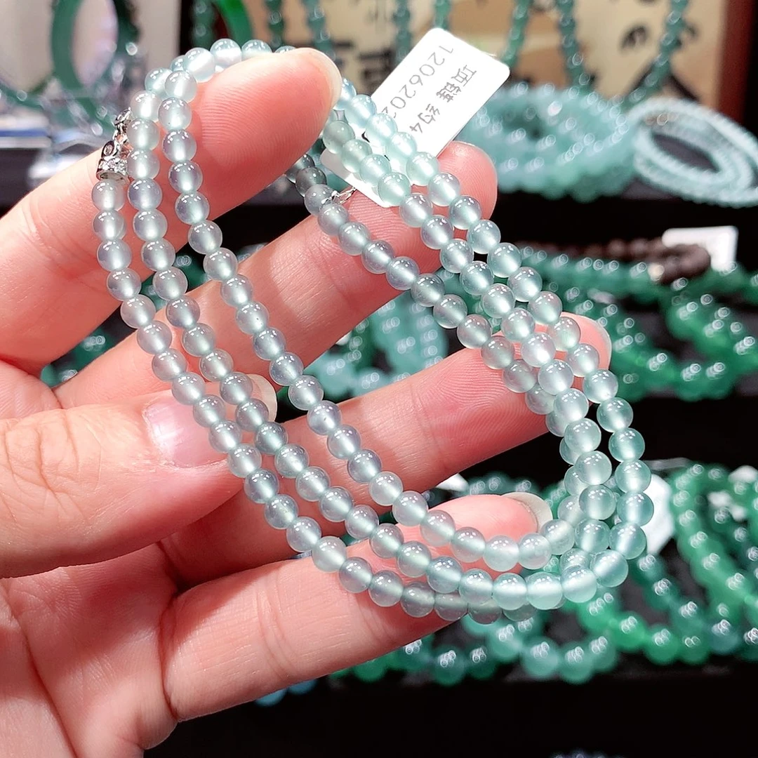 翡翠未镶嵌手链卡4.5