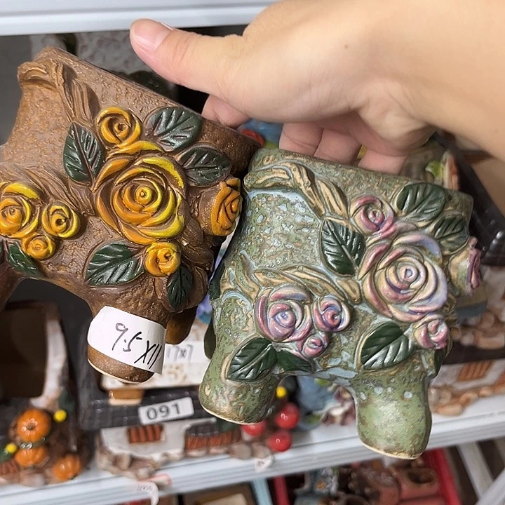 紫砂花盆粗陶材质多肉花盆开播福利