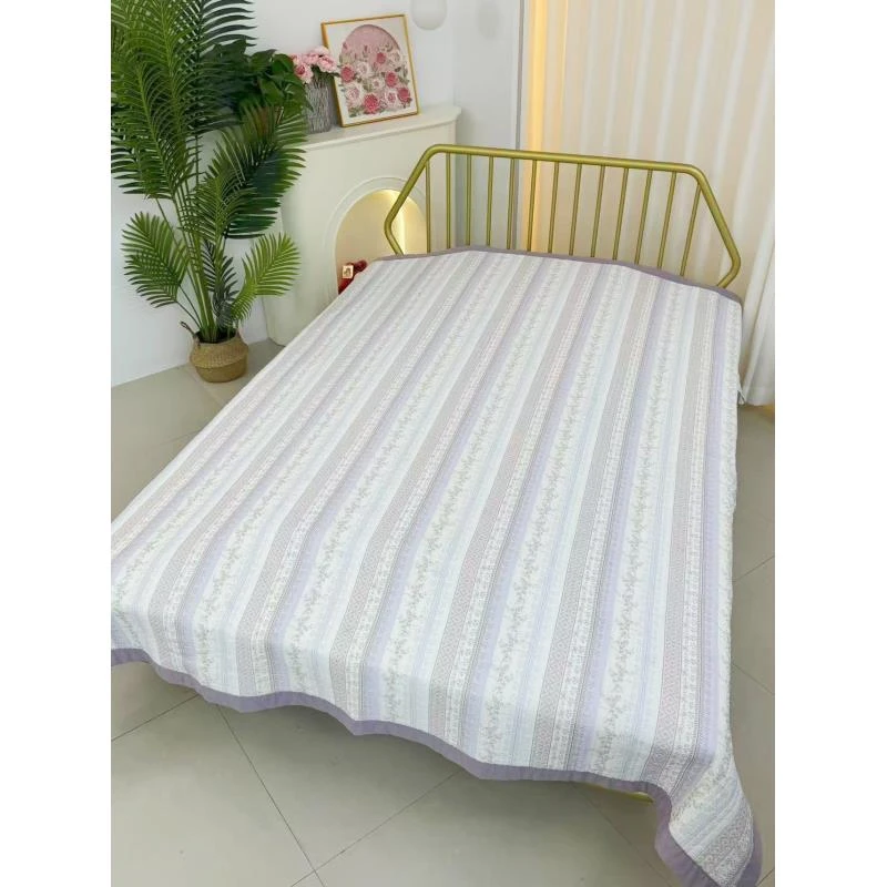 【北奈かわ会社】200*230cmA类有氧针织双层纱凉感软凉席紫罗兰