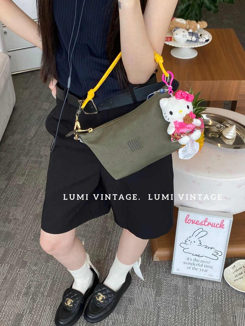 95新 MIU MIU/缪缪 新款帆布饭盒单肩包95008529