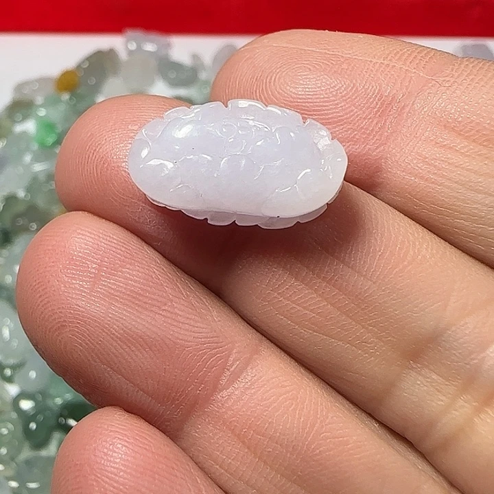 翡翠未镶嵌颈饰天然缅甸翡翠紫手牌