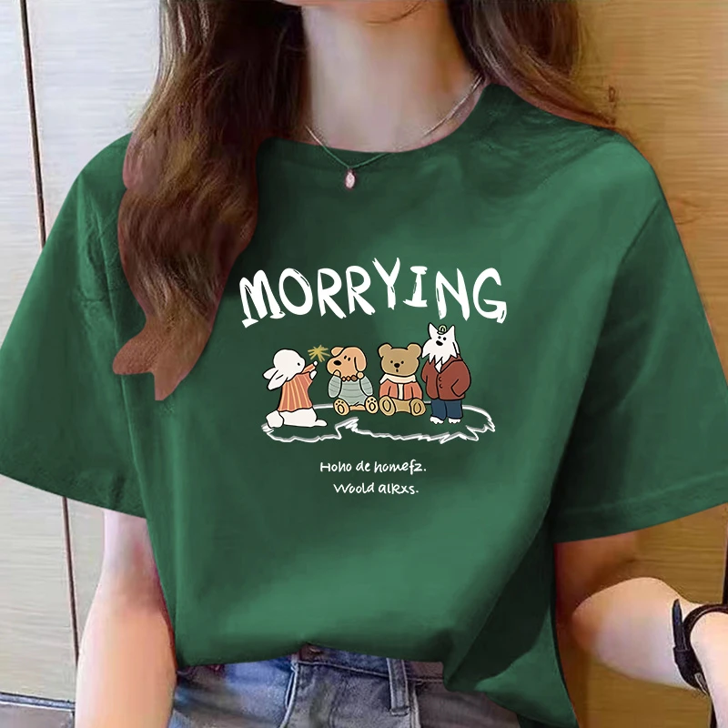 【6-3】2025纯棉男女同款纯棉T恤短袖t恤男女夏季ins潮牌潮