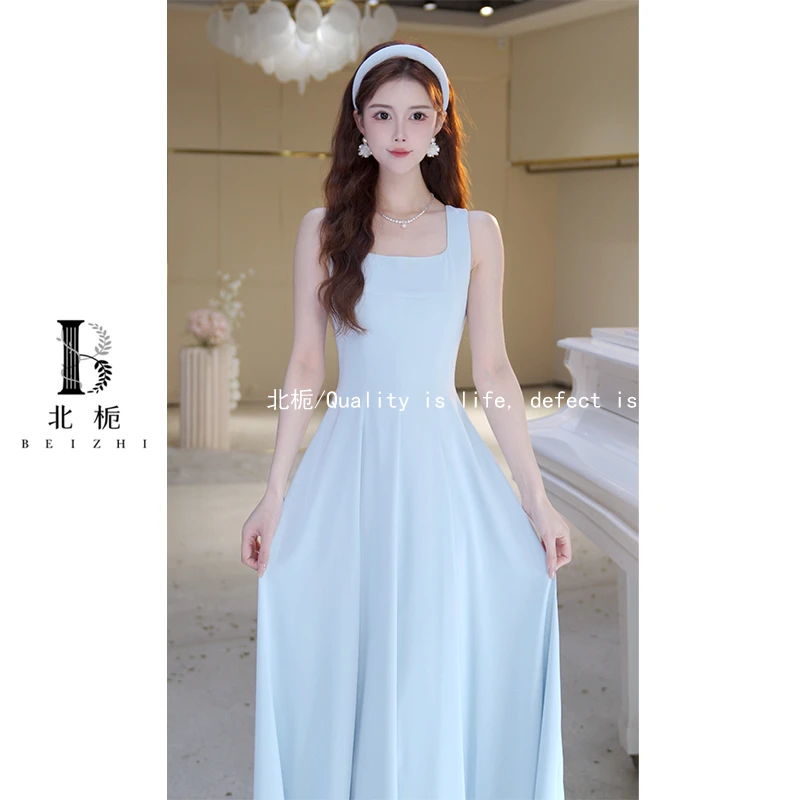 【微风情书】法式温柔气质吊带连衣裙 814503