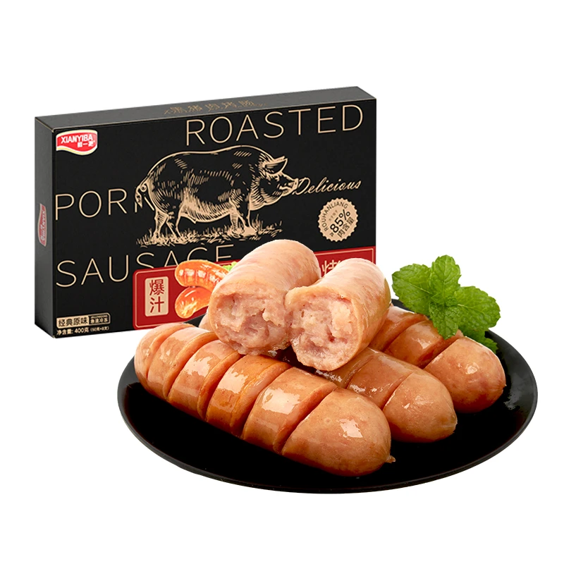 黑猪肉爆汁烤肠400g/盒