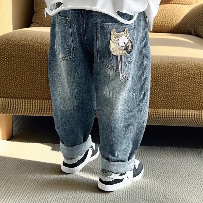 儿童男孩牛仔裤中小童春秋男宝宝爆款休闲裤春装男童潮牌童装裤子