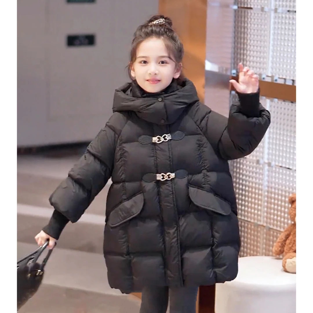 巴拉开门红女童棉服秋冬装新款儿童棉袄加厚衣外套女大童冬