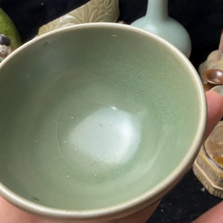 乾***天东沟窑翠青釉泡泡盏