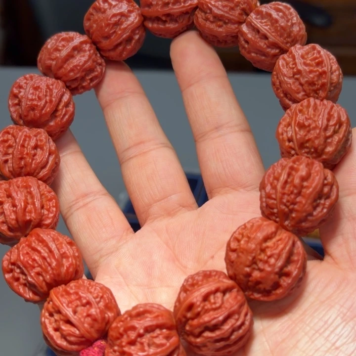 吊坠文玩核桃珊瑚纹7691