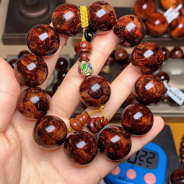 花梨木类手串/手链橴**唻老挝花梨风化料土埋料2.0