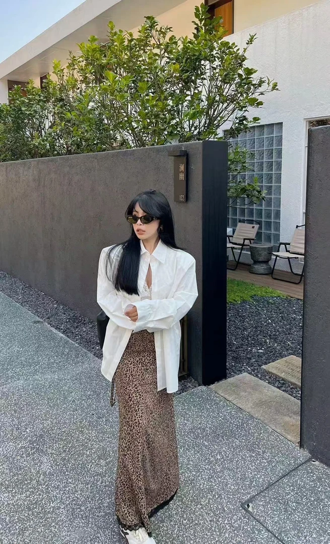 小众韩货ALA法式优雅风格宽松垫肩衬衫五一出游