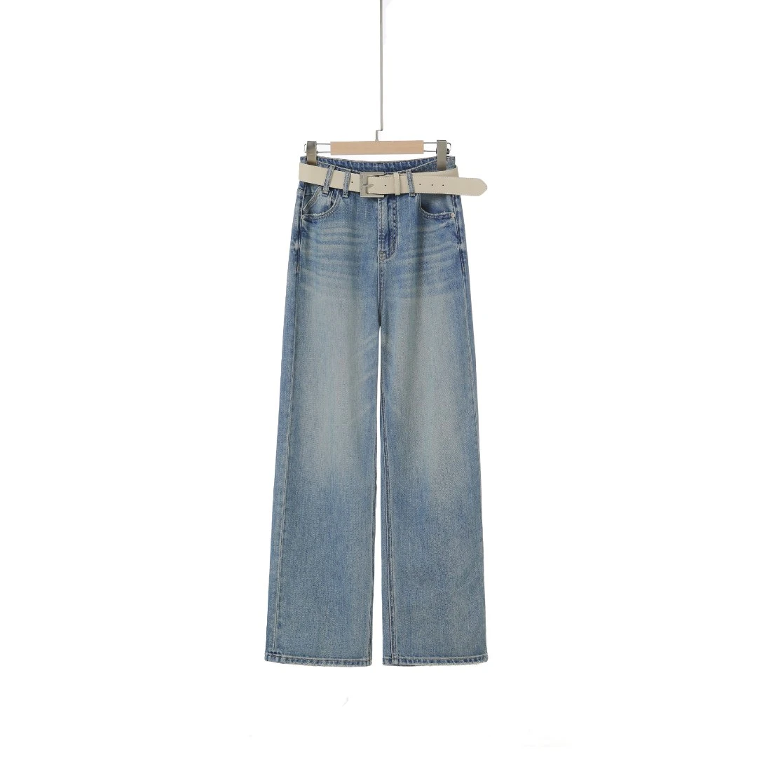 李子木先生牛仔裤显瘦窄版直筒牛仔裤2025新款高腰裤子百搭D5608