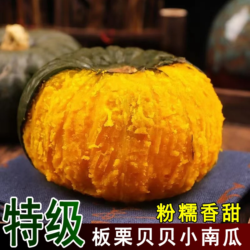 当季新鲜贝贝南瓜 正宗粉糯香甜低脂粗粮 山东板栗味小南瓜礼盒装