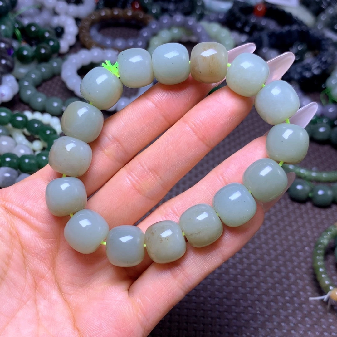 和田玉未镶嵌手串卡14