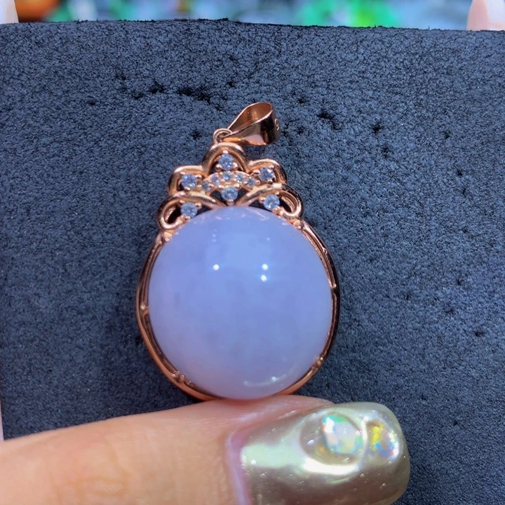 翡翠银S925镶嵌颈饰翡翠