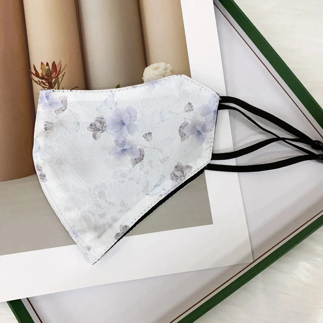 桑蚕丝口罩可调节苏萝提花明星同款防晒四季必备