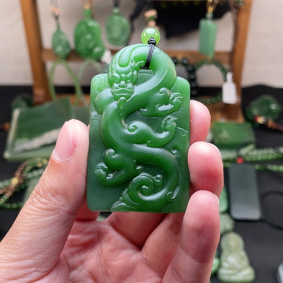 舟***武和田玉（碧玉）未镶嵌颈饰