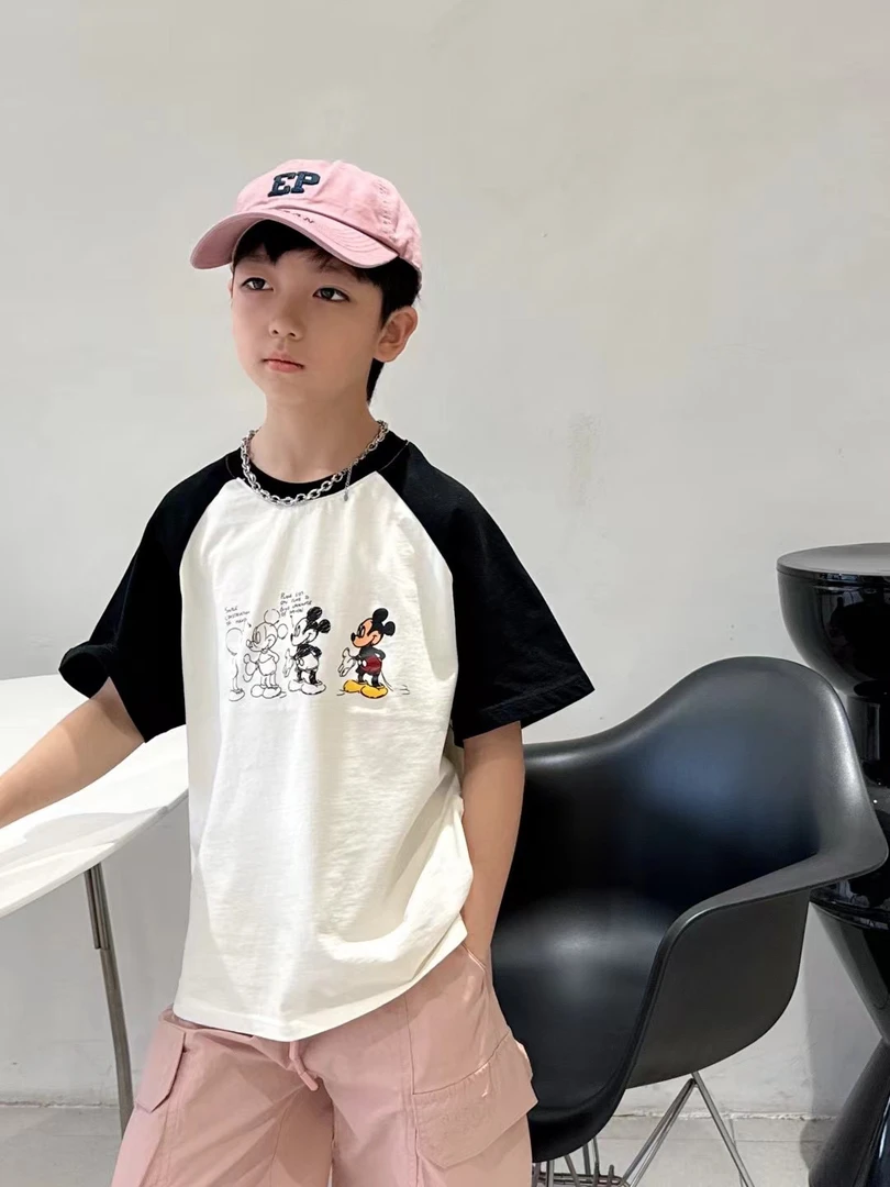 童装夏季儿童短袖体恤88022中大童短袖体恤儿童半袖T上衣男童女童