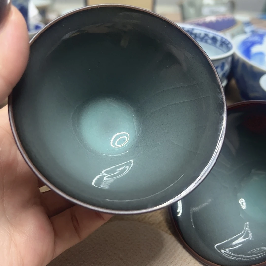 陶摆件问鼎。    031