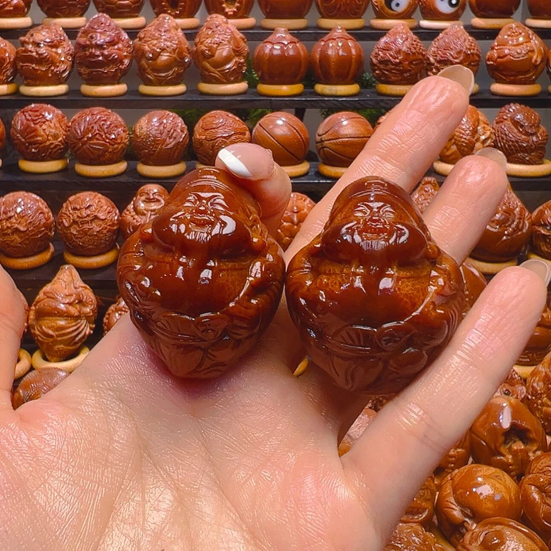 手串/手链橄榄核官帽财神一对初级玉华