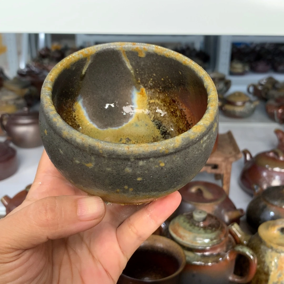 茶壶紫砂纯自然柴烧