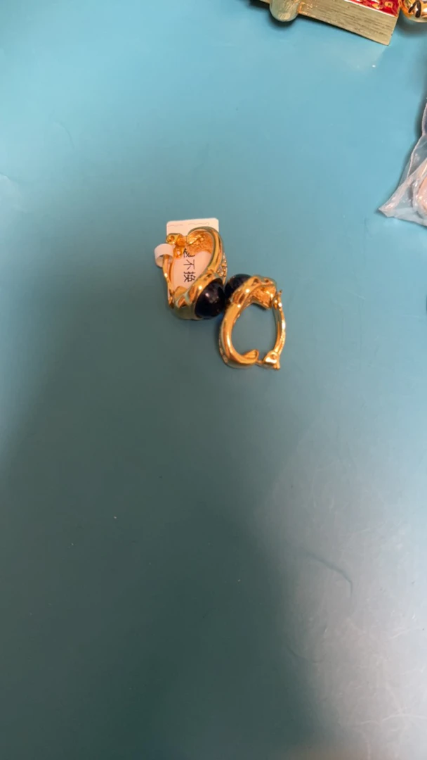 合金耳饰 中古合集乱拍不发耳夹精致轻奢金色复古时尚