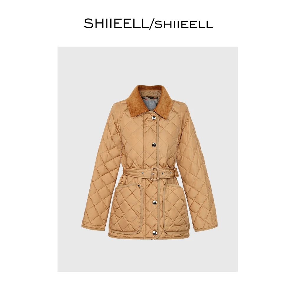 SHIIEELL菱格纹显瘦保暖羽绒服ZY267