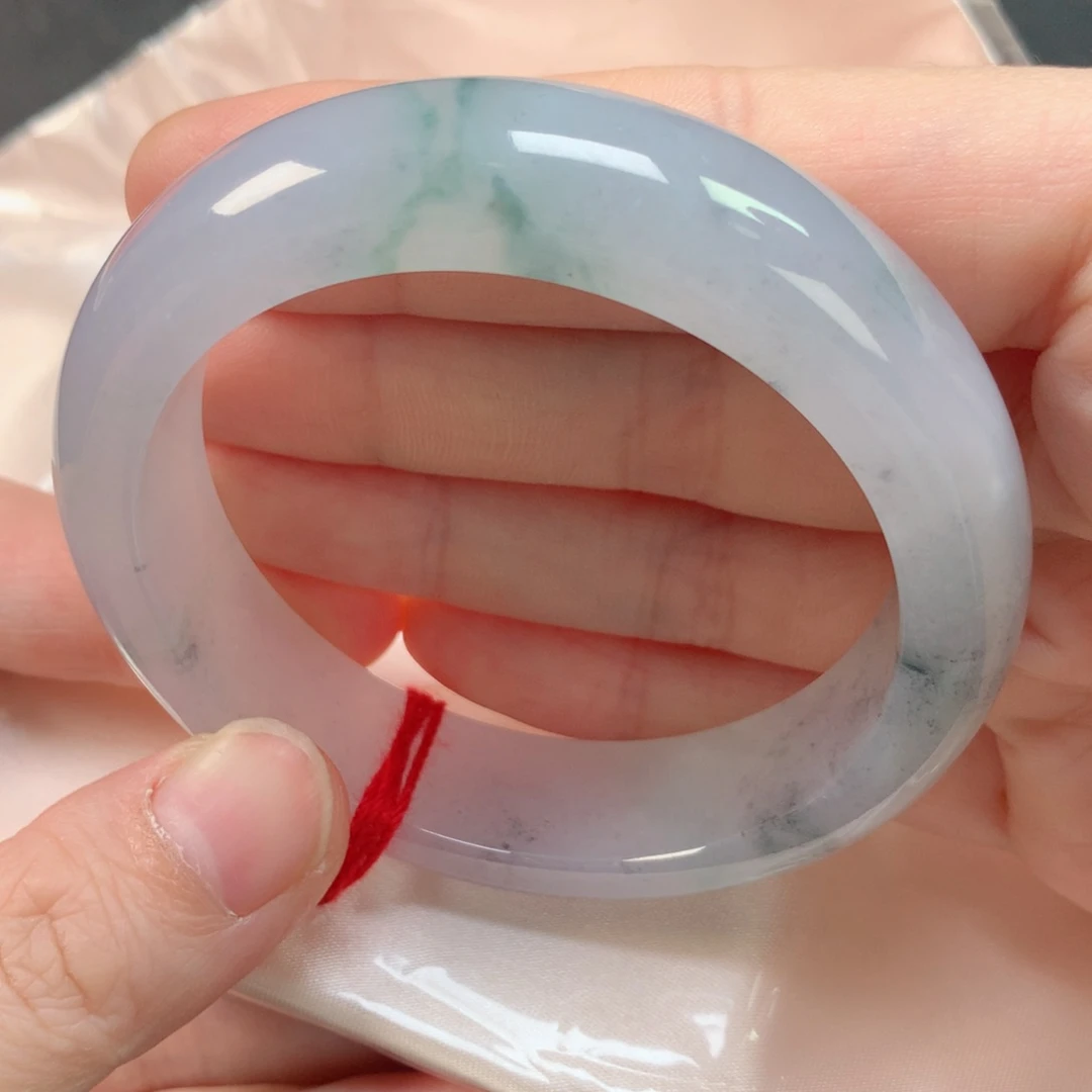 未镶嵌手镯翡翠缅甸天然翡翠手镯55轮胎