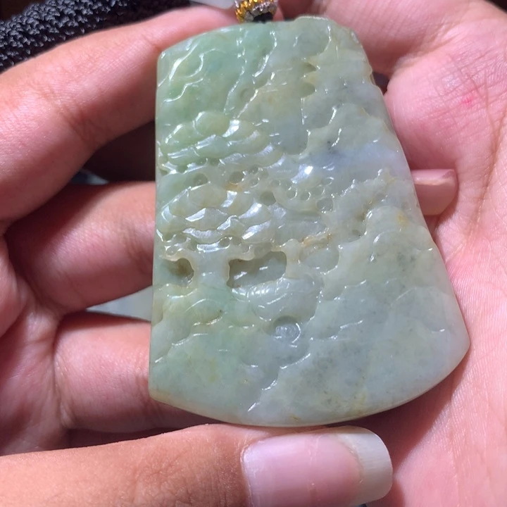 翡翠未镶嵌颈饰保真天然a货翡翠