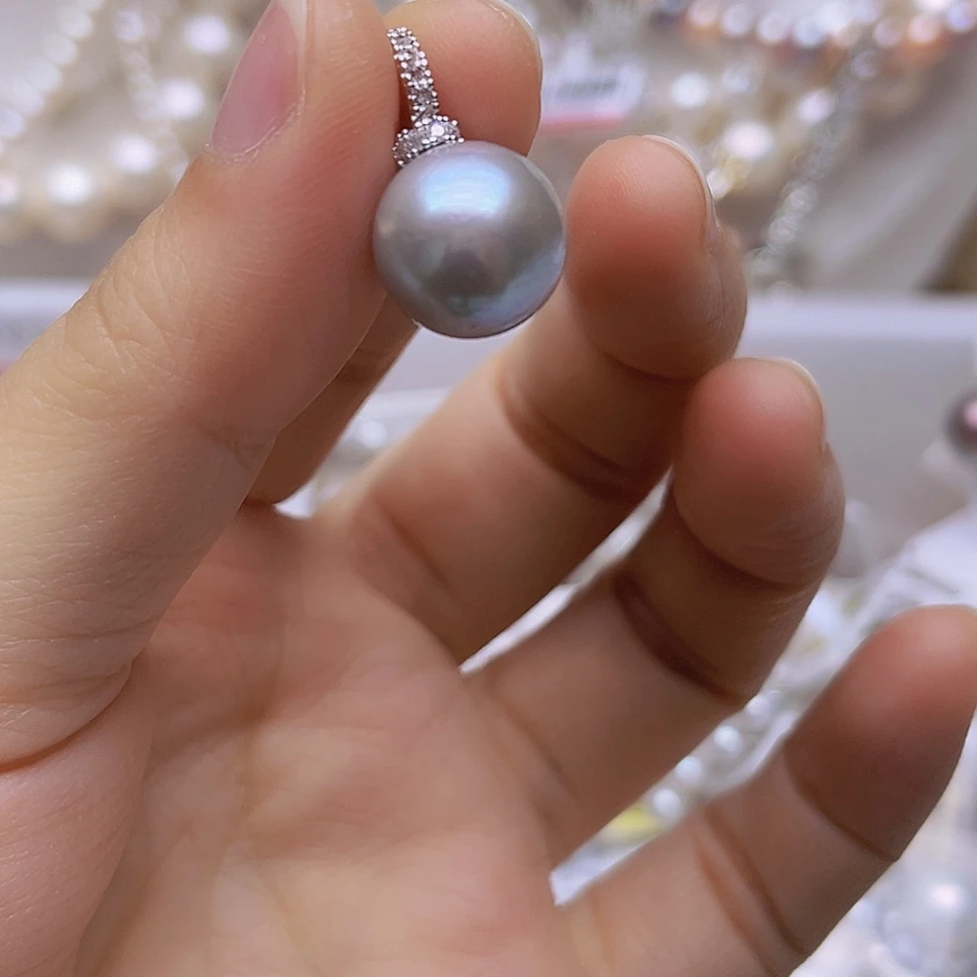 淡水珍珠未镶嵌吊坠耳钉