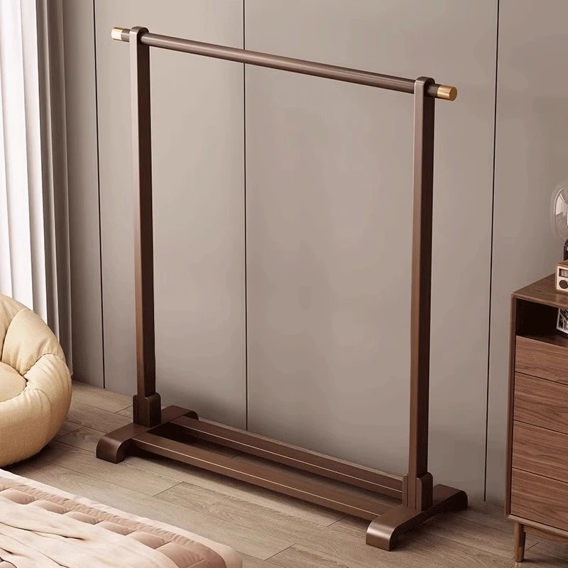 衣架落地卧室家用挂衣架实木晾衣帽架民宿简易中古衣服架子置物架