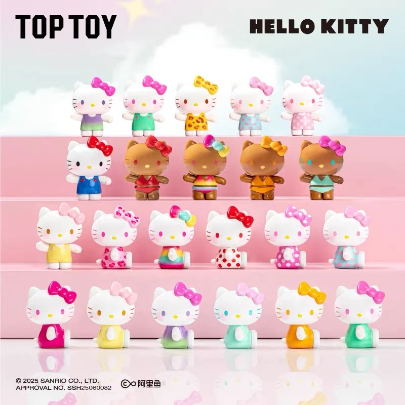【拆盒不退】三俪鸥HelloKitty夏日彩虹糖系列萌粒可爱潮玩礼物