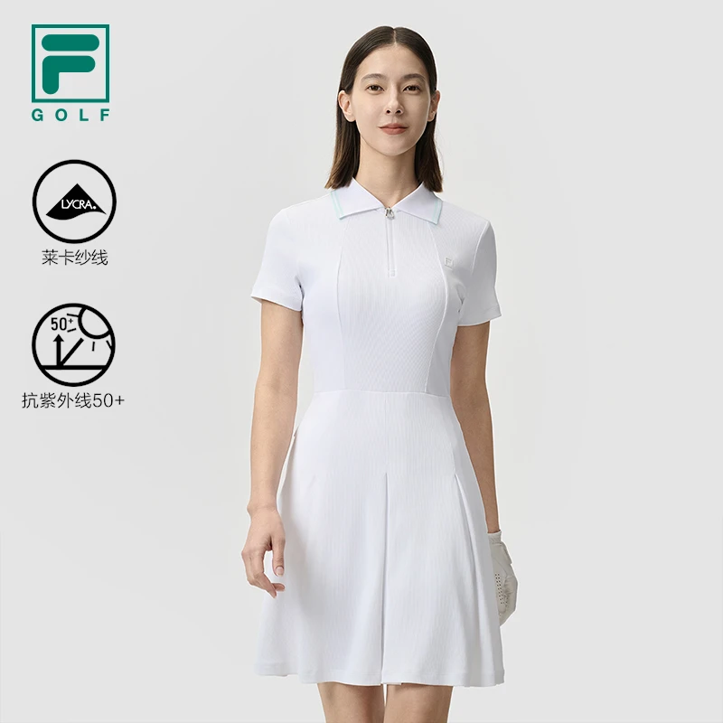 Fila/斐乐夏季新款女士【抗紫外线】修身显瘦运动连衣裙A11W525303F