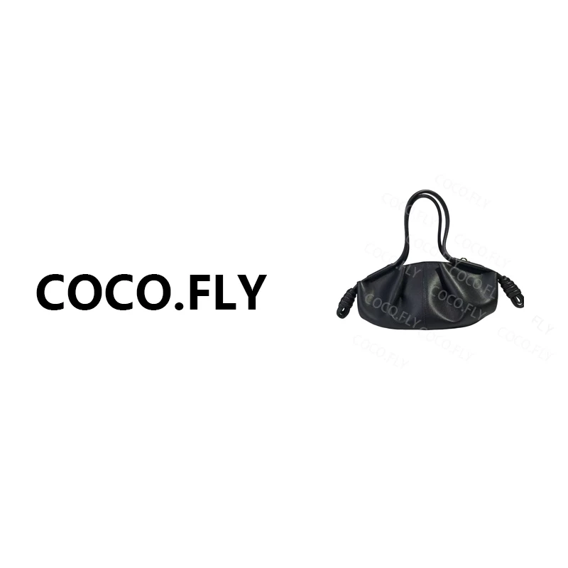 简约高级感韩版时尚云朵包单肩手提腋下包午夜黑BK-2300-1