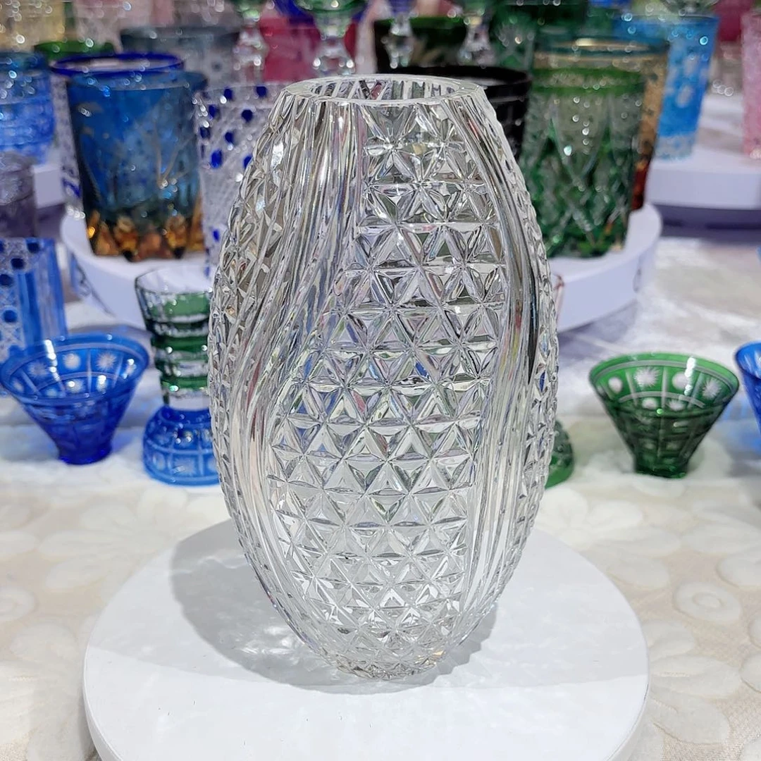 水晶杯水晶花瓶果盘通宝工艺品