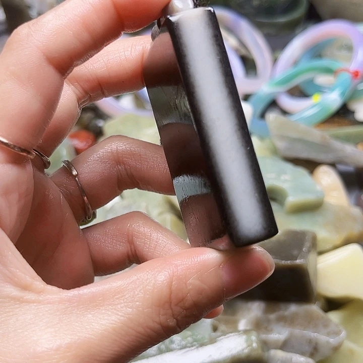 和田玉珠宝半成品未镶嵌梅****8