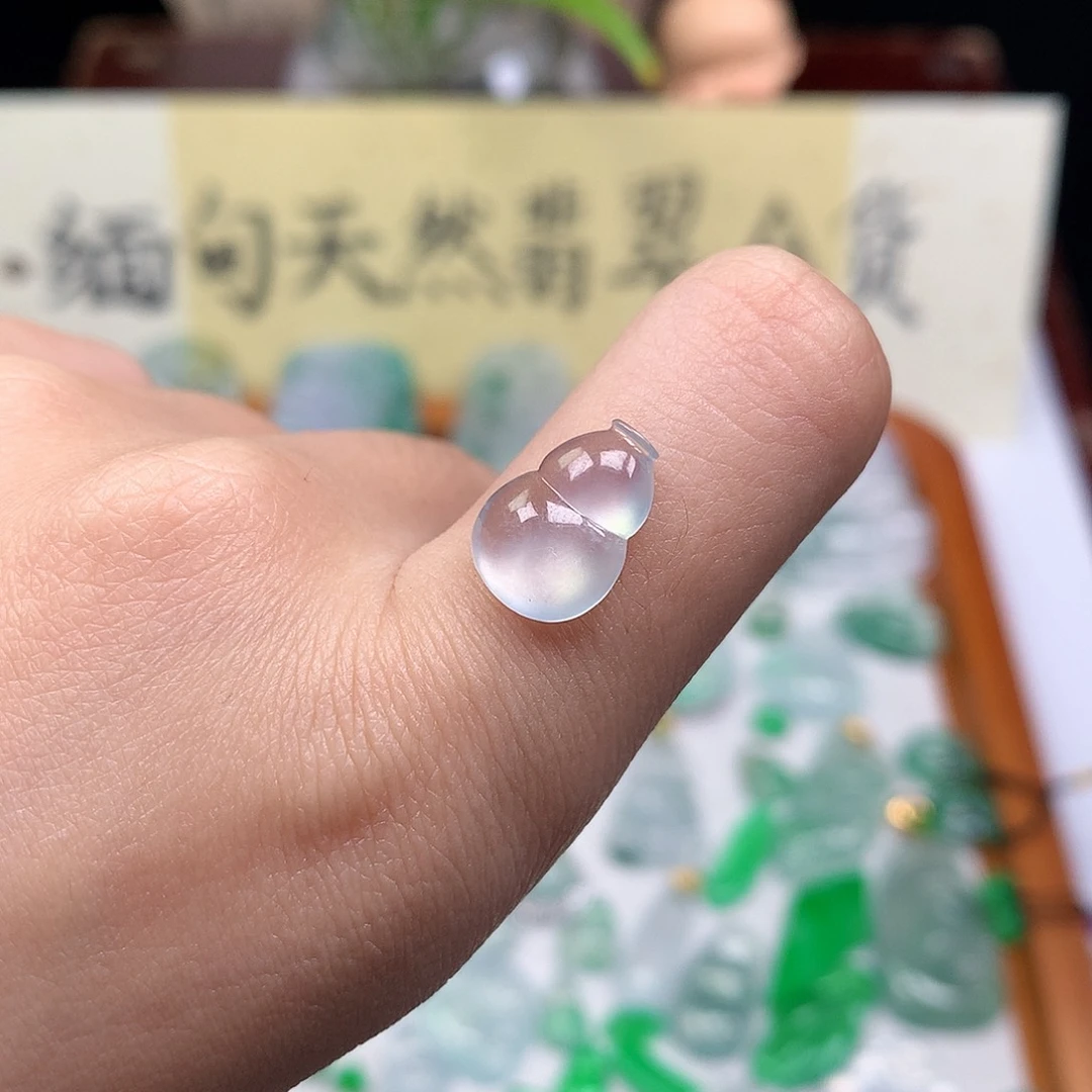 翡翠散珠缅甸天然A货翡翠冰种葫芦