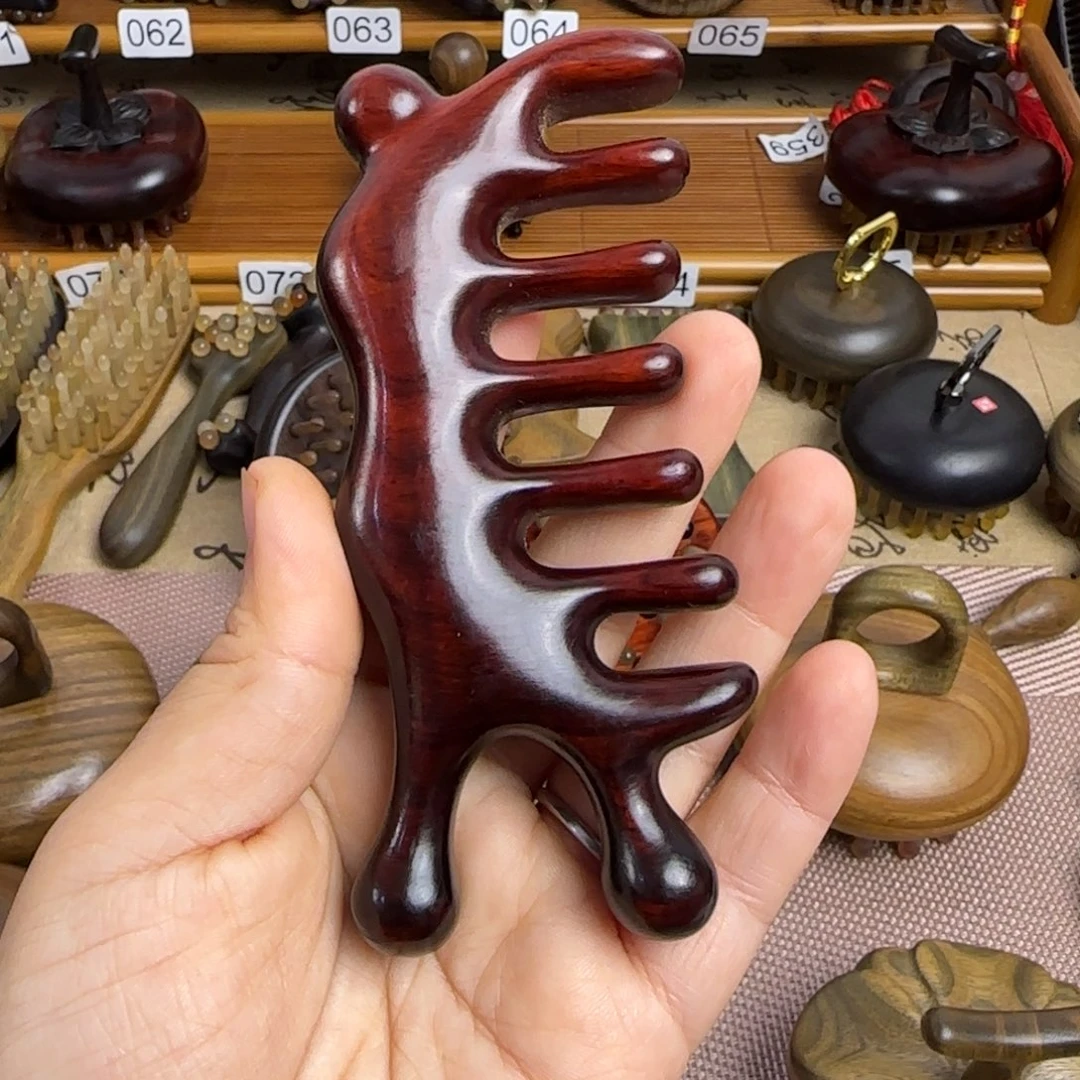 紫檀木大蜗牛按摩梳