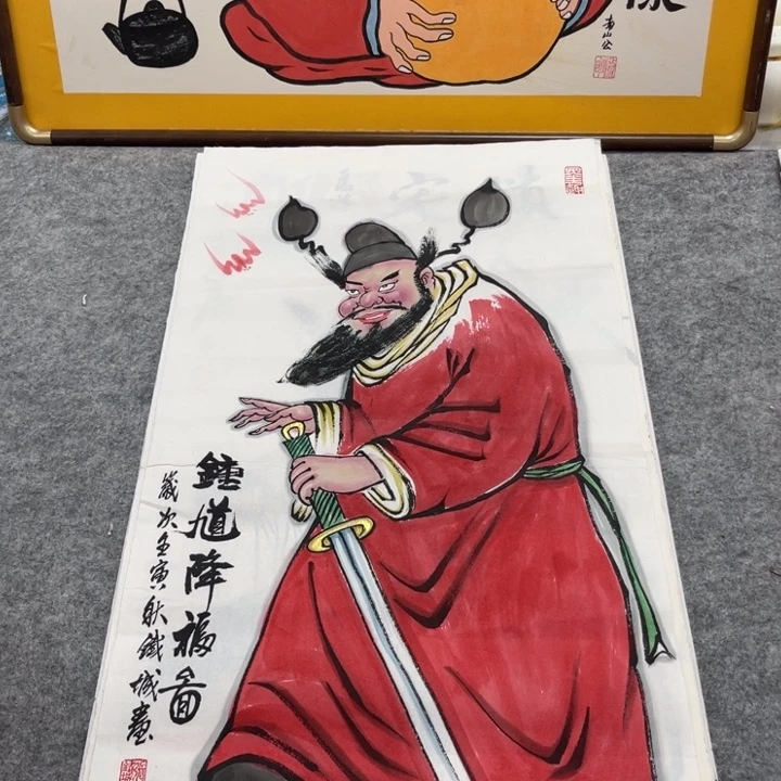 国画手绘禅意画一物一拍