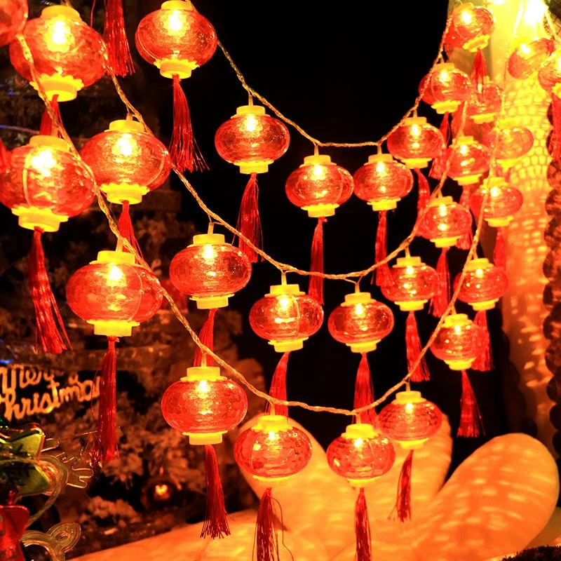 农村院子室外红灯笼过年彩灯闪灯房间七彩氛围灯彩灯氛围灯