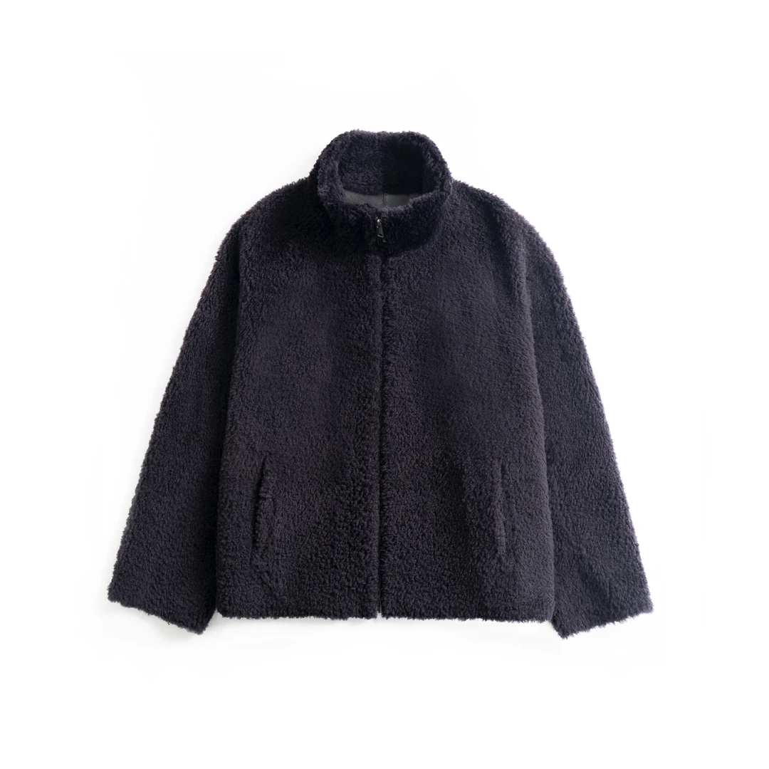 【艺洋穿搭】2025年新款美胚拉贡皮毛一体轻薄不压身拉链款25305