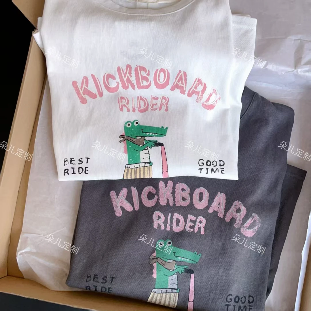 朵儿定制 【鳄鱼】夏季简约滑板显瘦短袖 IU73