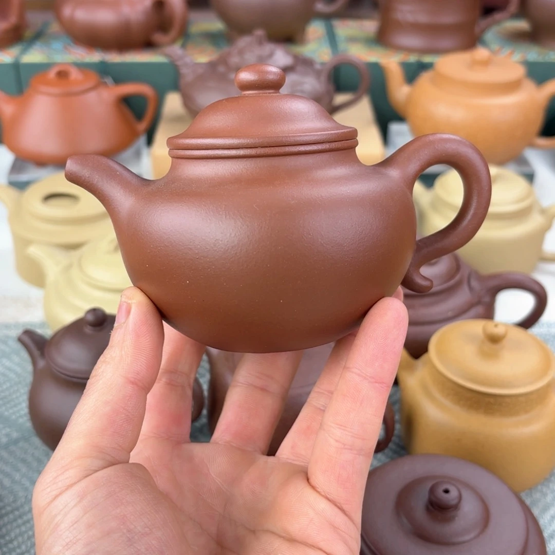 紫砂茶壶大亨莲子 紫泥 245cc