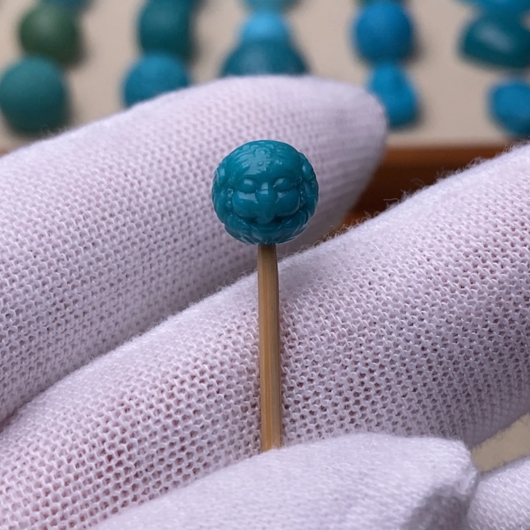 绿松石未镶嵌绿松石象神宝宝8.2