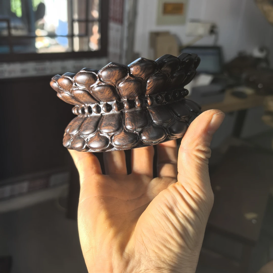 红木圆形供奉实木莲花底座金蟾观音菩萨貔貅佛像摆件