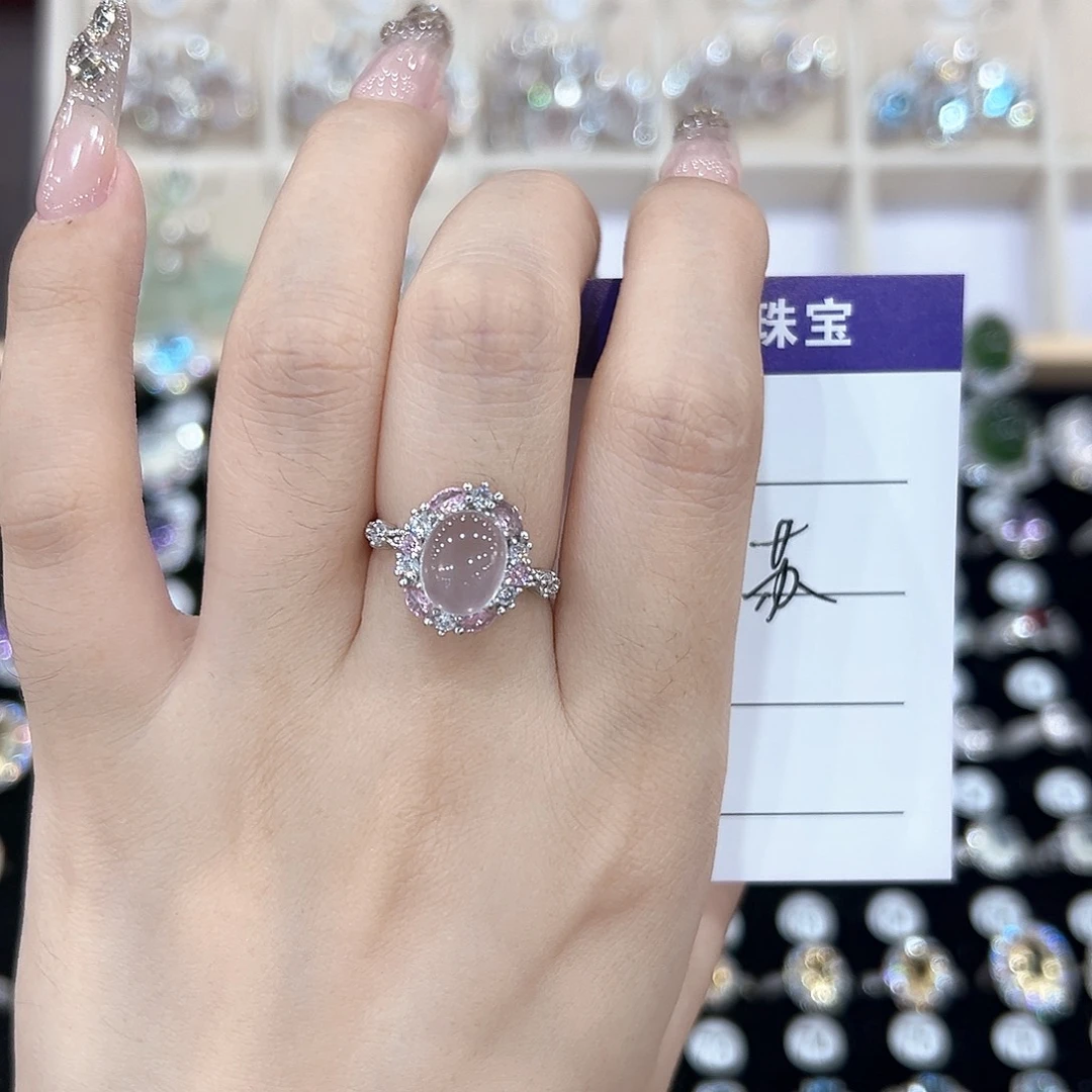 @***苏芙蓉石戒指银S925镶嵌戒指