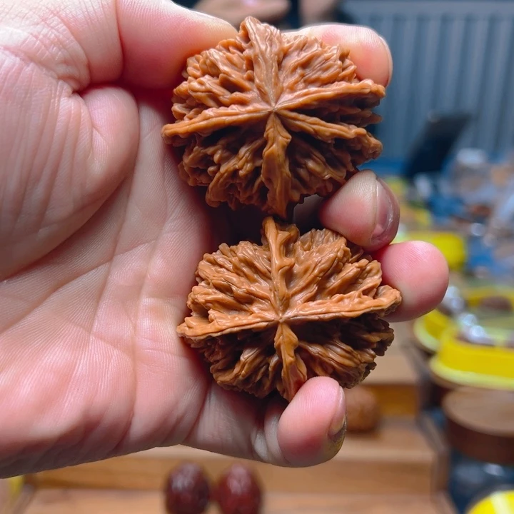 把件文玩核桃帝王狮子头四棱