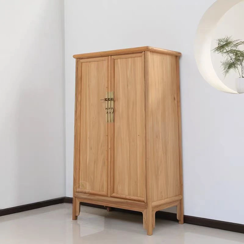 北方榆木圆角柜明式面条柜新中式储物柜客厅书房茶室古典边柜