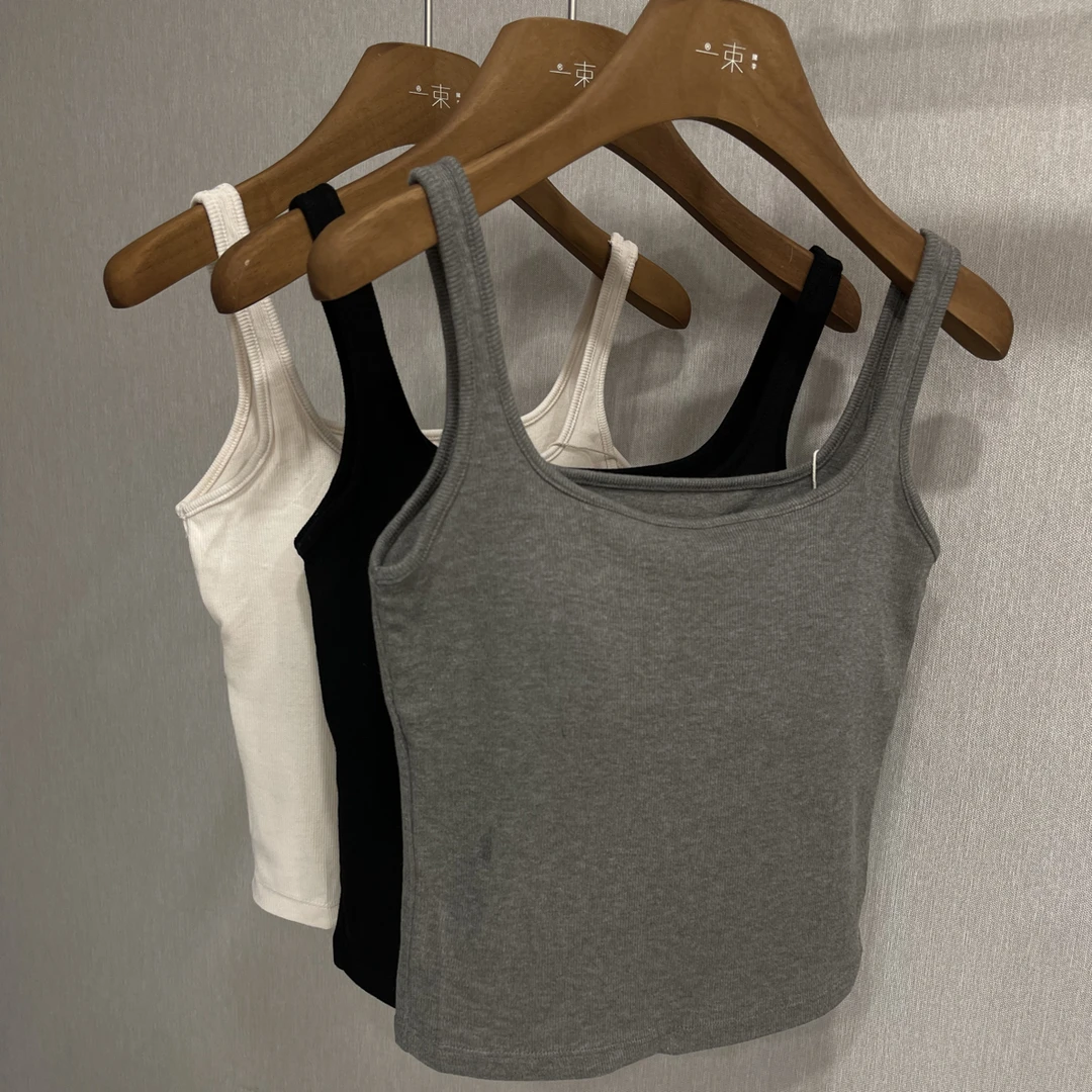 【福福3号】四季通用时尚百搭纯色修身美背吊带背心打底显瘦瑜伽
