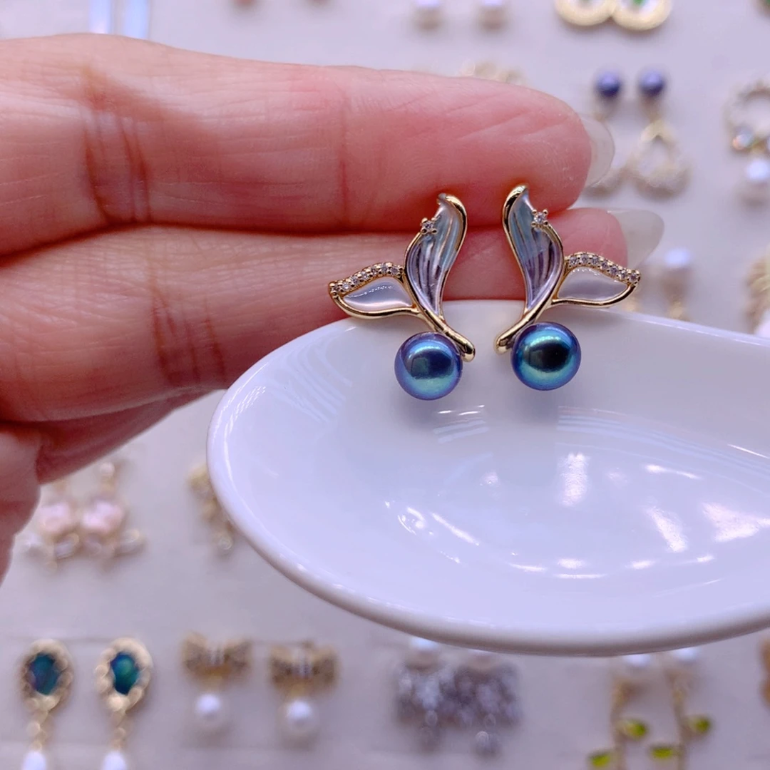 耳饰合金淡水珍珠